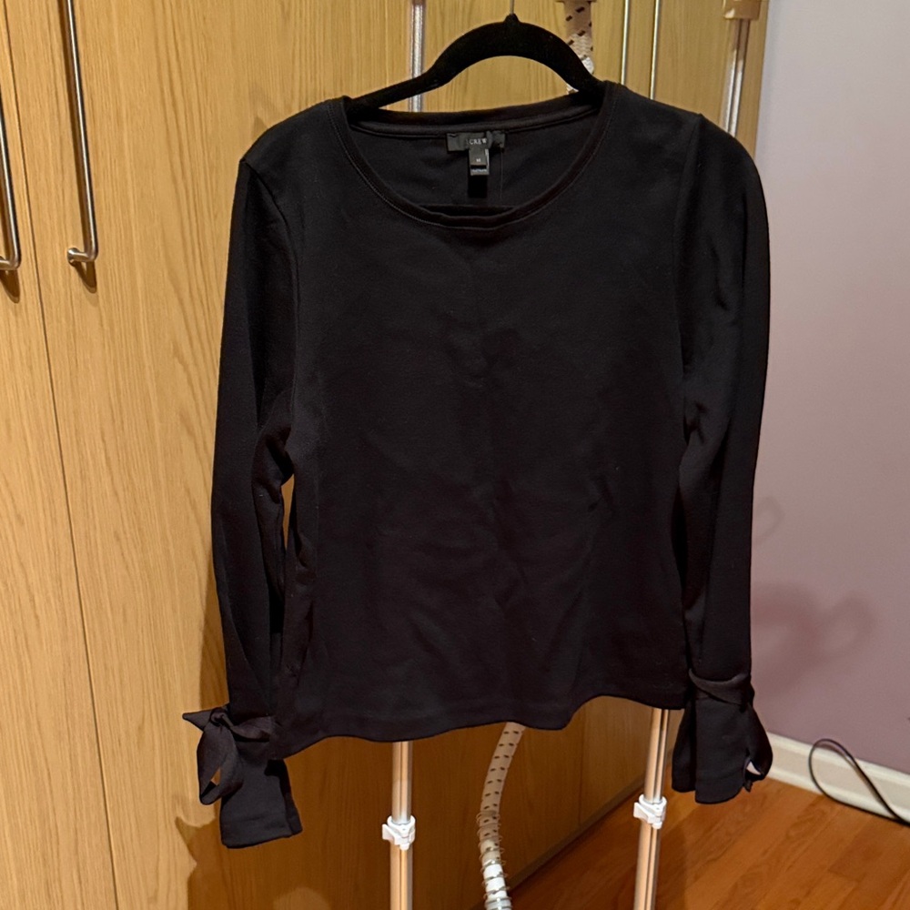 J. Crew Black Long Sleeve Top